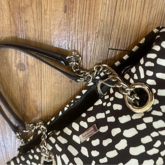 Kate Spade Animal Print Shoulder Bag Brown and Ivory - Picture 6 of 14